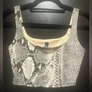 Windsor Size Small Snake Print Crop Top Club Wear Festival Wear Date Night